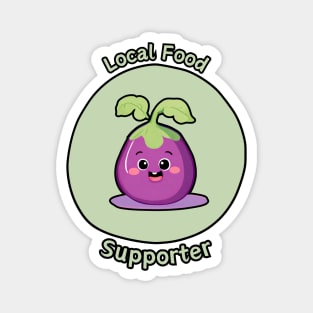 Local Food Supporter - Eggplant Magnet