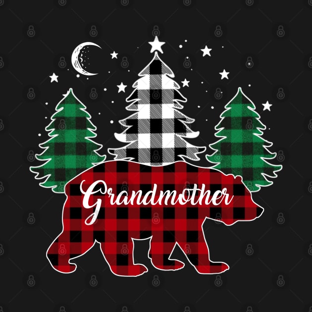 Grandmother Bear Buffalo Red Plaid Matching Family Christmas by Marang