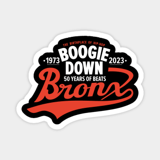 Boogie Down Bronx lettering - 50 years of Hip Hop Magnet