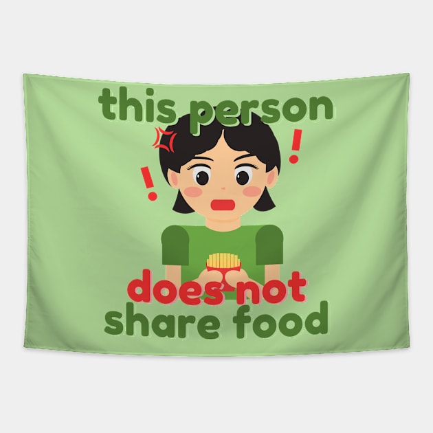 This Person Does Not Share Food Tapestry by aaalou