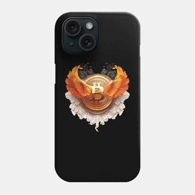 Bitcoin on Fire Phone Case by About Passion