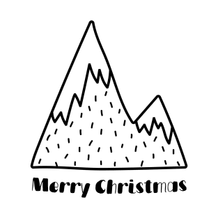 Christmas Snow Mountain Seasons Greetings Art T-Shirt