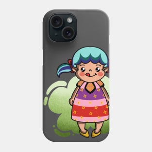 Little Girl in Flowered Dress Phone Case