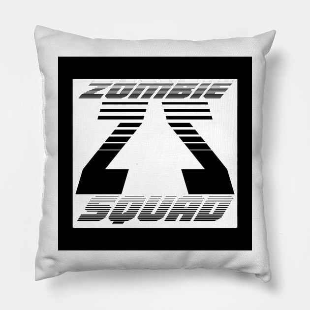 Zombie Squad ZS G.I. (Black) T-Shirt Pillow by Zombie Squad Clothing