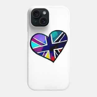 Discolored Union Jack Heart Phone Case