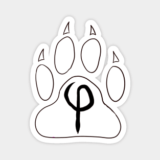 Phi Furry Pride Paw Magnet