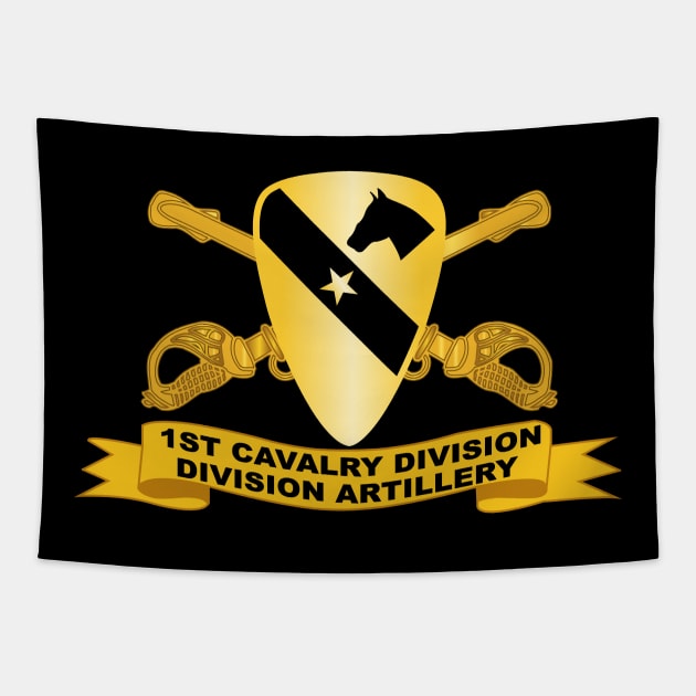 1st Cavalry Division - Division Artillery - w Cav Br - Ribbon Tapestry by twix123844