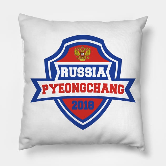 Team Russia Pyeongchang 2018 Pillow by OffesniveLine