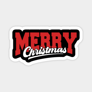 Bold Merry Christmas Typography Shirt – Simple Clean Festive Design Magnet
