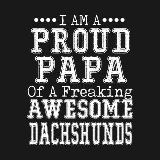 Proud Dad of an Awesome Corgi T-shirt Dog Dad Father's Day DACHSHUNDS T-Shirt