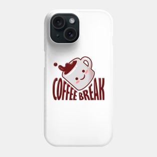 Coffee cup cartoon character Phone Case