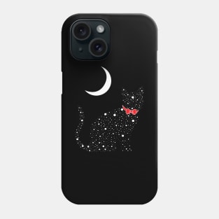Cat under the moonlight Phone Case