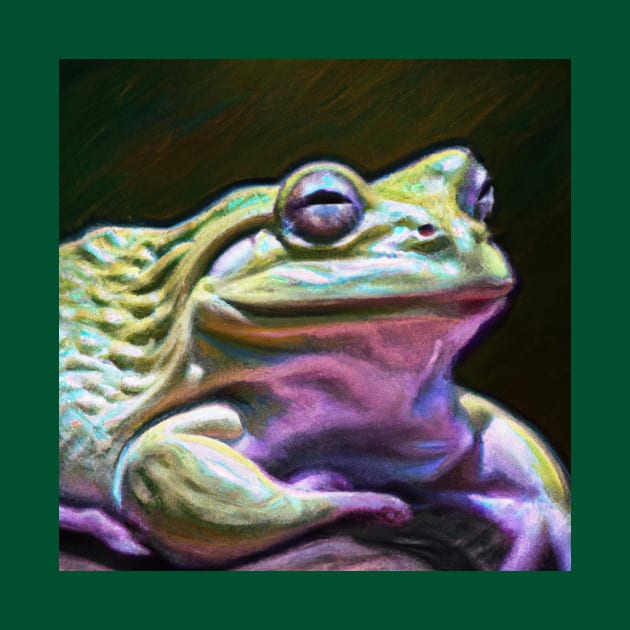 Oil Painting of a Frog by Star Scrunch