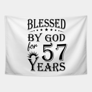 Blessed By God For 57 Years Tapestry