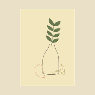 geometric vase and leaf illustration T-Shirt