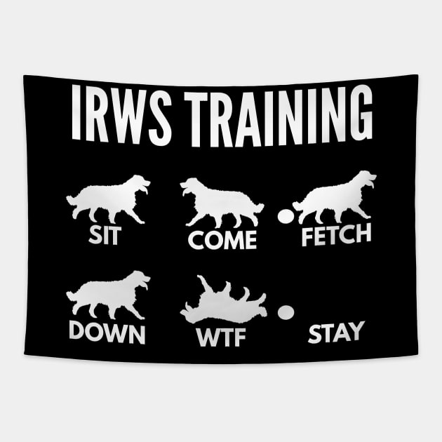 IWRS Training Irish Red and White Setter Tricks Tapestry by DoggyStyles