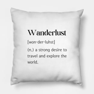 Dictionary Description for Wanderlust Pillow