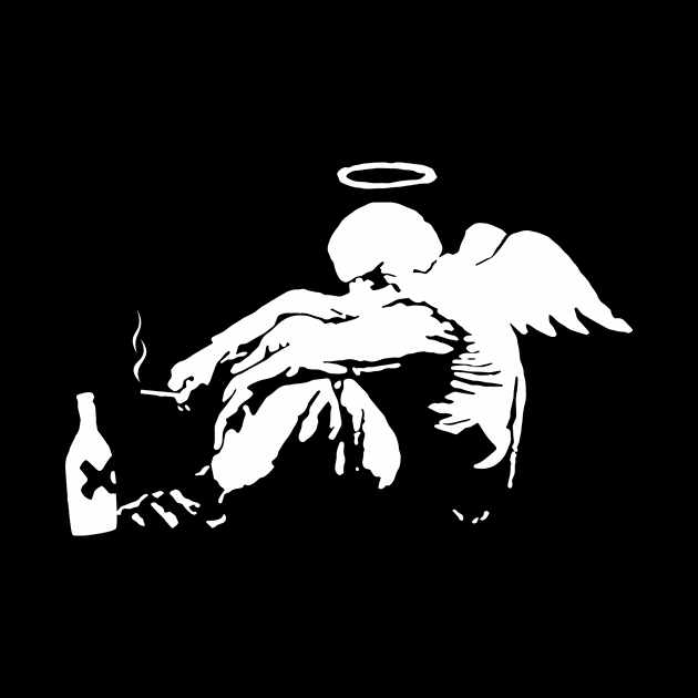 Banksy Fallen Angel Art by produdesign