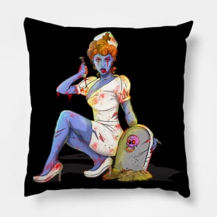 Bloody Halloween Nurse Zombie Pillow