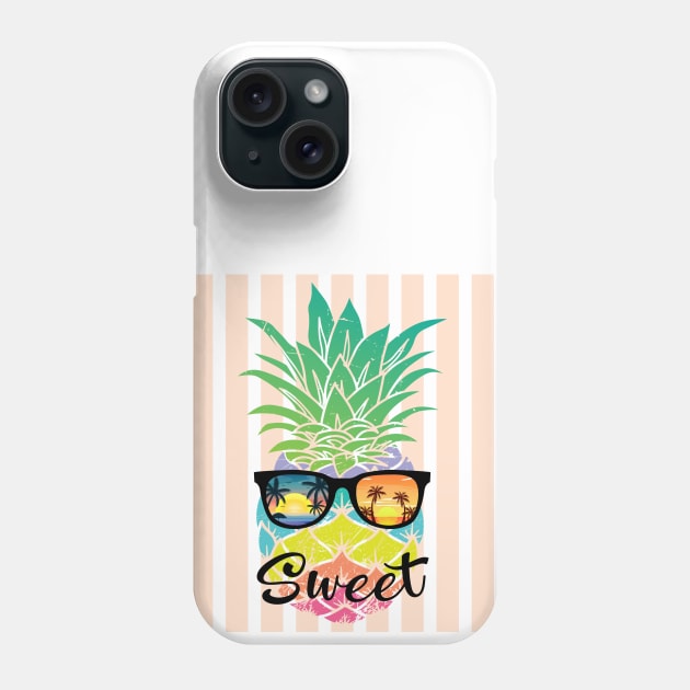 Sweet Tropical Summer - Orange Stripes on - Phone Case by Peter the T-Shirt Dude