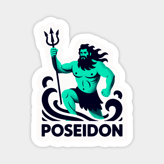 Poseidon Magnet by CreativeSage
