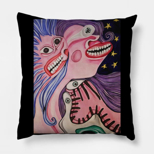 Fanciful Thoughts Pillow by wildjellybeans