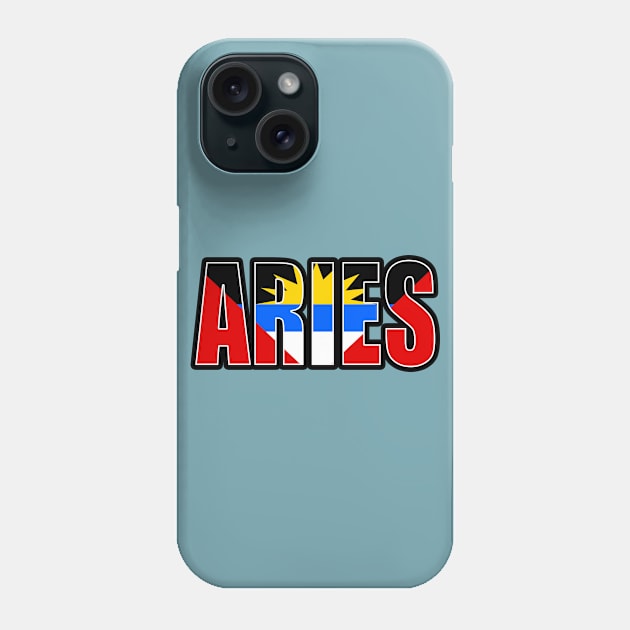 Aries Antiguan Horoscope Heritage DNA Flag Phone Case by Just Rep It!!