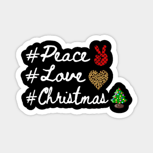 Love peace Christmas Magnet