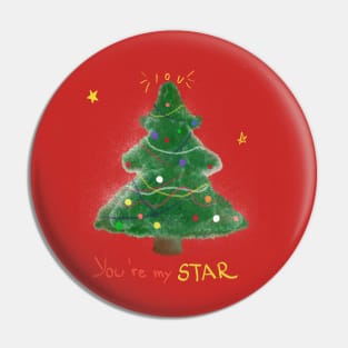 You are my star - New Year Holiday Christmas cute design Pin