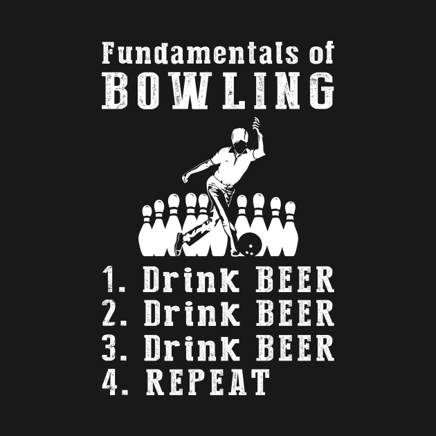 Bowling & Beer: Strikes and Sips Tee by MKGift