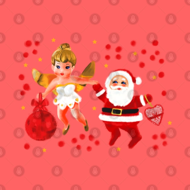 Cute angel and Santa Claus Together by Mimie20