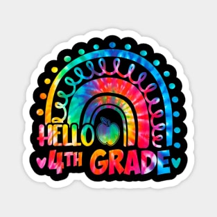 Rainbow Hello 4th Grade Teacher Back To School Magnet