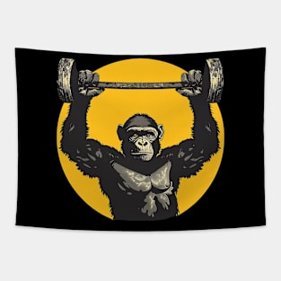 monkey at gym Tapestry