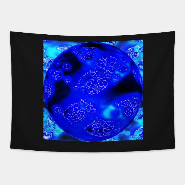 A smiling blue globe Tapestry by TiiaVissak