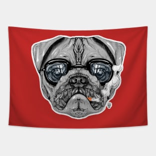 Intelectual Pug Tapestry