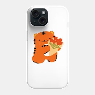 Tiger gives you flowers Phone Case