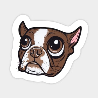 Brown Boston Terrier Magnet