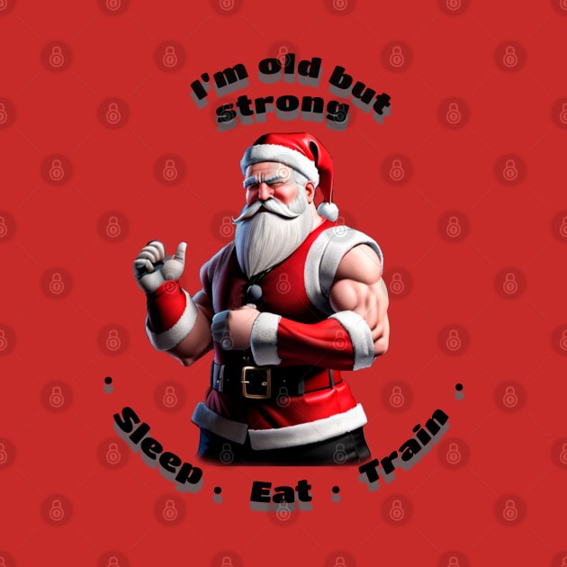 Santa Claus training in the gym by Quasars Moon