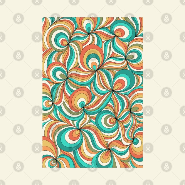 Retro Swirl Pattern by tramasdesign