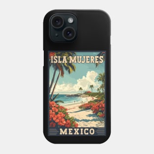 Isla Mujeres Mexico Tropical Paradise Travel Art Phone Case