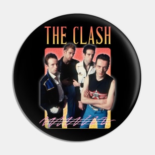 The Clash Retro Aesthetics Fan Art Pin