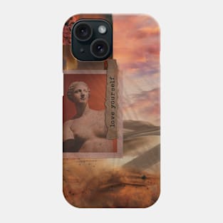 Desert, aesthetics, summer, sculpture, orange, yellow, pink, snake, moon Phone Case