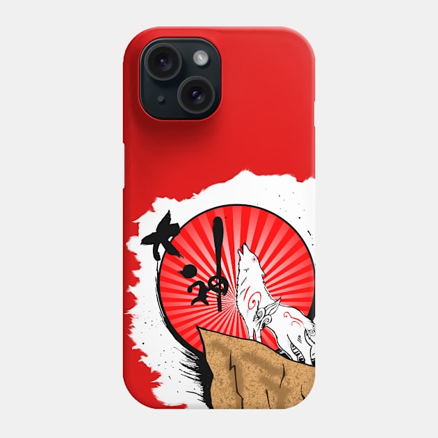 Okami Wolf Phone Case by dankdesigns