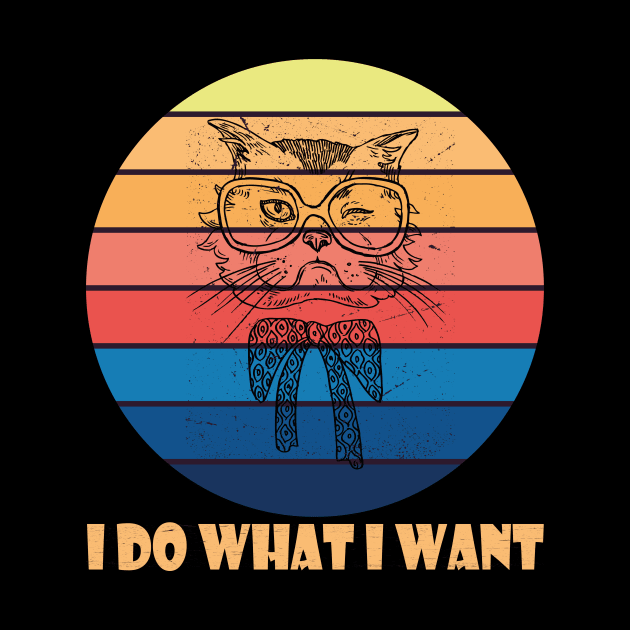 Retro I do what I want cat funny cat lover by wiixyou