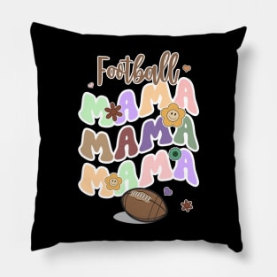 Football Mama Groovy Pillow