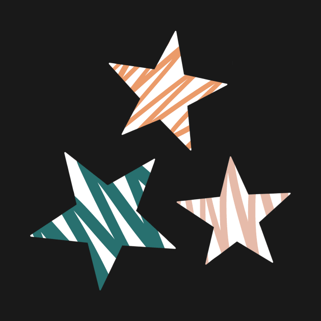 Set of zig zag stars by JessCarrsArt