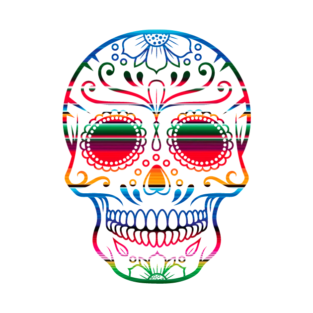 Day of the Dead Colorful Skull by Luma Designs