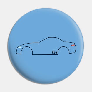 Mazda Miata MX-5 ND IV Outline Only Black Pin