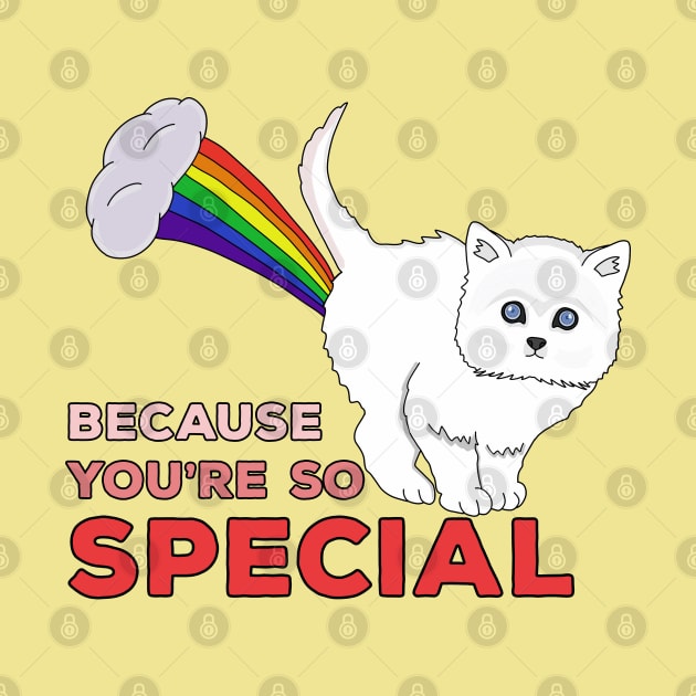 Because You're So Special - Funny Cat Fart Rainbow by DiegoCarvalho