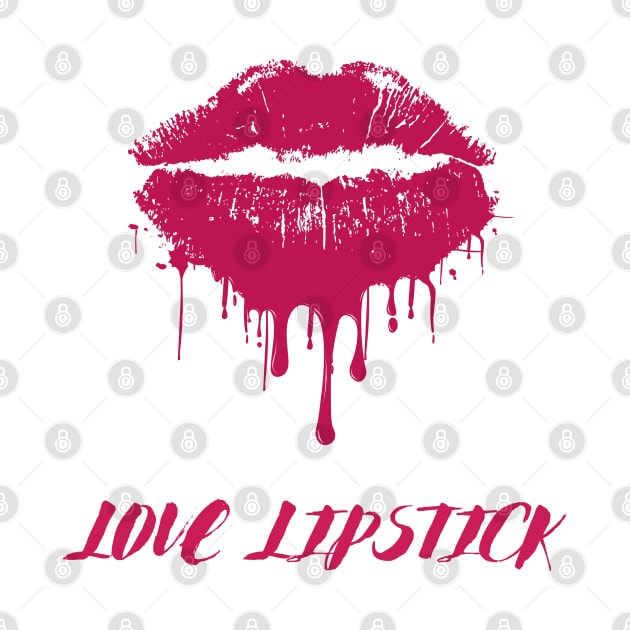 Love lipstick drippy hoodies dripping design by Maroon55